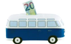 VW Collection T1 Bulli Money Box Ceramic Blue -Camping Kitchen 386215 2838265