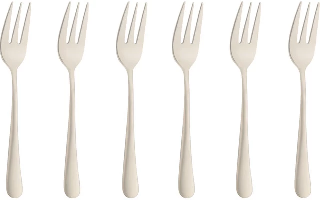 Amefa Cake Fork Set AUSTIN 6 Pcs. Champagne 4 Amefa Cake Fork Set AUSTIN 6 Pcs. Champagne - Image 2