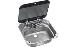 Dometic SNG 4237 Corner Sink With Glass Cover 420 X 370 Mm