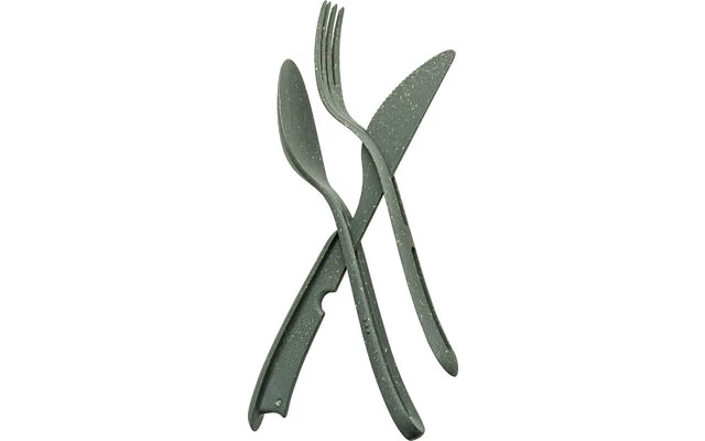 Koziol KLIKK Cutlery Set 3 Pcs. Green 4 Koziol KLIKK Cutlery Set 3 Pcs. Green - Image 2