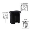 Rotho Waste Bin Duo 2 X 10 Liters Black 2 Rotho Waste Bin Duo 2 X 10 Liters Black -Camping Kitchen 442056 3316886