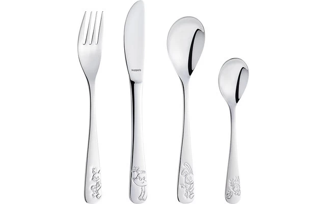 Kuppels Forest Friends Stainless Steel Children's Cutlery Set 4 Pcs 3 Kuppels Forest Friends Stainless Steel Children's Cutlery Set 4 Pcs