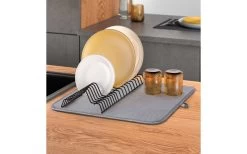 Metaltex Dry-Tex 2-in-1 Drainer With Microfiber Mat Silver -Camping Kitchen 497090 3367256