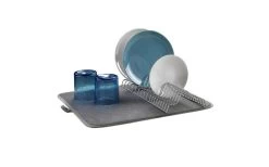 Metaltex Dry-Tex 2-in-1 Drainer With Microfiber Mat Silver