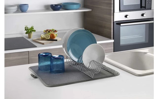 Metaltex Dry-Tex 2-in-1 Drainer With Microfiber Mat Black 5 Metaltex Dry-Tex 2-in-1 Drainer With Microfiber Mat Black - Image 3