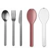 Mepal Ellipse Stainless Steel Cutlery Set Incl. Protective Cover 3 Pcs Nordic Pink -Camping Kitchen 501167 3440589