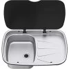 Thetford Argent Sink Sink Left 9.6 Liters -Camping Kitchen 510416 3381018