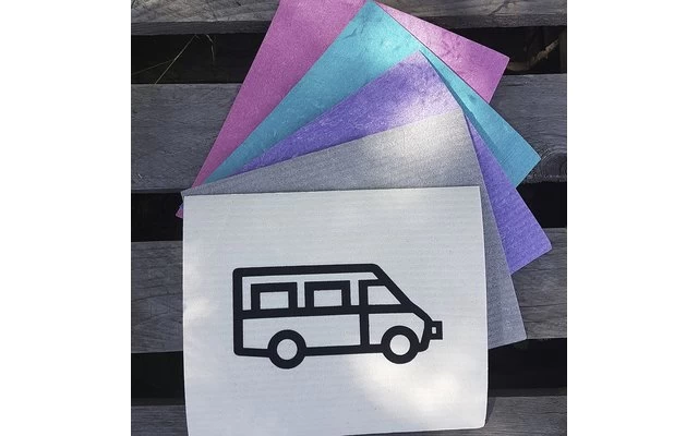 Pufz Swedish Tea Towel Caravan Pattern Purple 5 Pufz Swedish Tea Towel Caravan Pattern Purple - Image 3