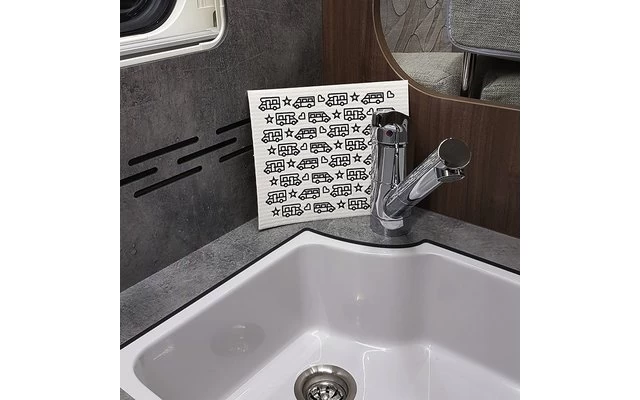 Pufz Swedish Tea Towel Caravan Pattern Gray 7 Pufz Swedish Tea Towel Caravan Pattern Gray - Image 5