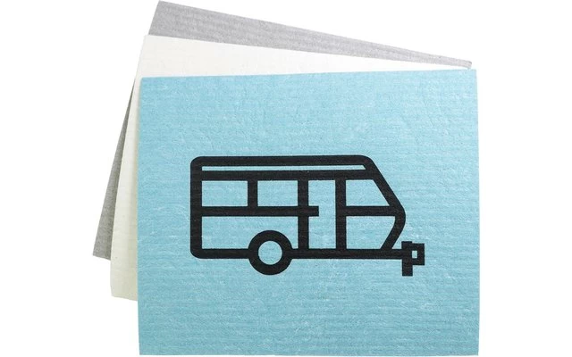 Pufz Swedish Tea Towel Caravan Pattern Gray 4 Pufz Swedish Tea Towel Caravan Pattern Gray - Image 2