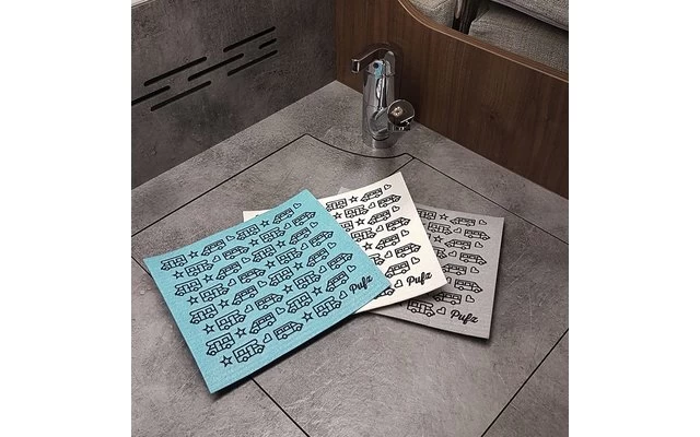 Pufz Swedish Tea Towel Caravan Pattern Purple 8 Pufz Swedish Tea Towel Caravan Pattern Purple - Image 6