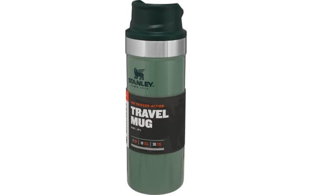 Stanley Classic Trigger Action Travel Mug 0.47 Liter Hammertone Green 4 Stanley Classic Trigger Action Travel Mug 0.47 Liter Hammertone Green - Image 2