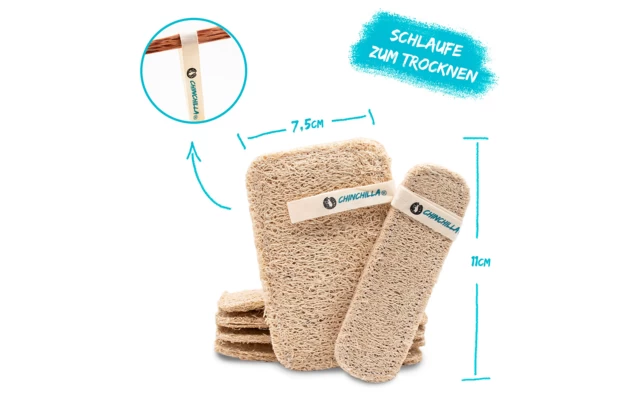 Chinchilla Loofah Rinsing Sponges Reusable 7 Pieces 4 Chinchilla Loofah Rinsing Sponges Reusable 7 Pieces - Image 2