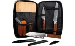 GSI Rakau Gourmet Knife Set Including Cutting Board And Knife Sharpener 7 Pieces