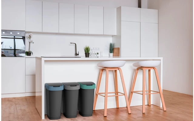 Rotho Twist Waste Garbage Can With Swing And Hinged Lid 25 Liters Lime Green 9 Rotho Twist Waste Garbage Can With Swing And Hinged Lid 25 Liters Lime Green - Image 7