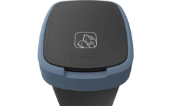 Rotho Twist Waste Garbage Can With Swing And Hinged Lid 25 Liters Dark Silver -Camping Kitchen 689031 4830092 1