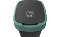 Rotho Twist Waste Garbage Can With Swing And Hinged Lid 25 Liters Dark Silver -Camping Kitchen 689040 4830122 1