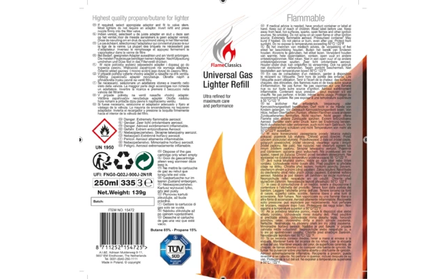 Lighter Gas Refill 250ml 4 Lighter Gas Refill 250ml - Image 2