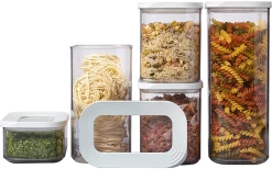 Mepal Modula Storage Jars Starter Set 5 Pieces White